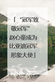 “冠军致敬冠军” 赵心童成为比亚迪冠军形象大使