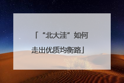 “北大洼”如何走出优质均衡路