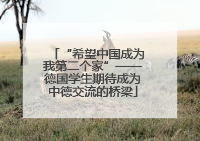 “希望中国成为我第二个家”——德国学生期待成为中德交流的桥梁