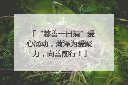 “慈善一日捐”爱心涌动，菏泽为爱聚力，向善前行！