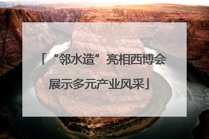 “邻水造”亮相西博会 展示多元产业风采
