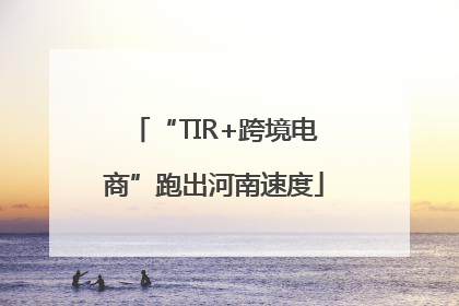 “TIR+跨境电商”跑出河南速度