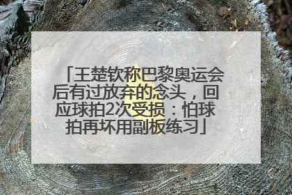 王楚钦称巴黎奥运会后有过放弃的念头，回应球拍2次受损：怕球拍再坏用副板练习
