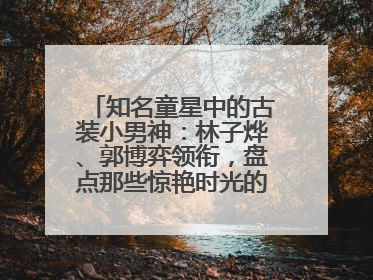 知名童星中的古装小男神：林子烨、郭博弈领衔，盘点那些惊艳时光的古装小演员