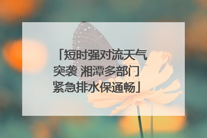 短时强对流天气突袭 湘潭多部门紧急排水保通畅