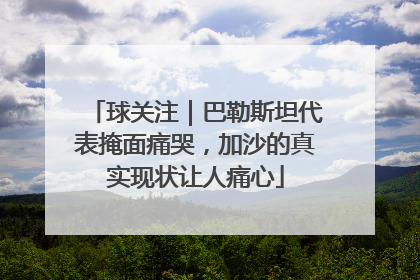 球关注｜巴勒斯坦代表掩面痛哭，加沙的真实现状让人痛心