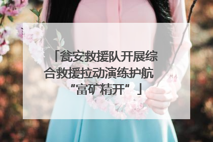 瓮安救援队开展综合救援拉动演练护航“富矿精开”