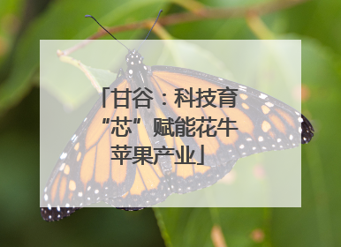 甘谷：科技育“芯”赋能花牛苹果产业