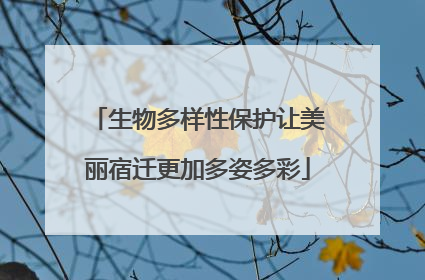 生物多样性保护让美丽宿迁更加多姿多彩