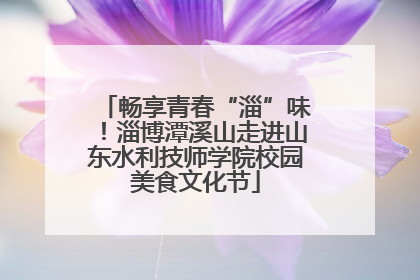 畅享青春“淄”味！淄博潭溪山走进山东水利技师学院校园美食文化节