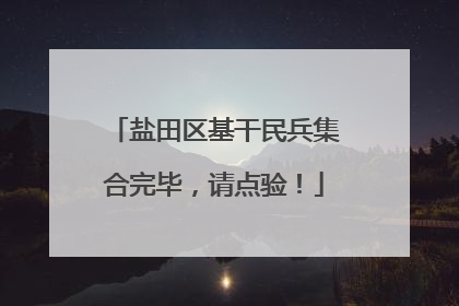 盐田区基干民兵集合完毕，请点验！