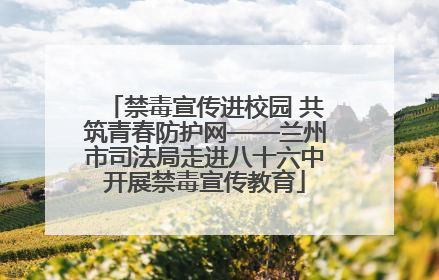 禁毒宣传进校园 共筑青春防护网——兰州市司法局走进八十六中开展禁毒宣传教育