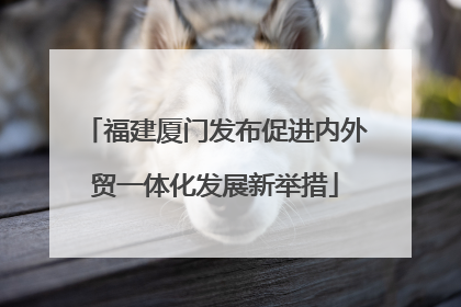 福建厦门发布促进内外贸一体化发展新举措