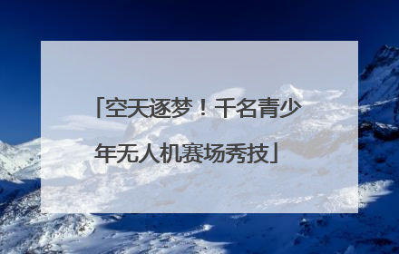 空天逐梦！千名青少年无人机赛场秀技