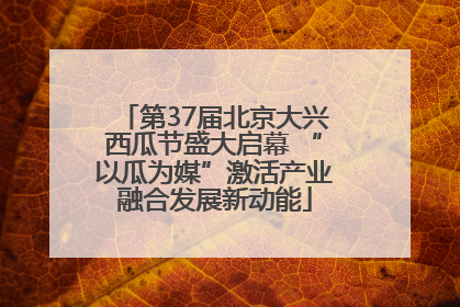 第37届北京大兴西瓜节盛大启幕 “以瓜为媒”激活产业融合发展新动能