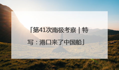 第41次南极考察｜特写：港口来了中国船