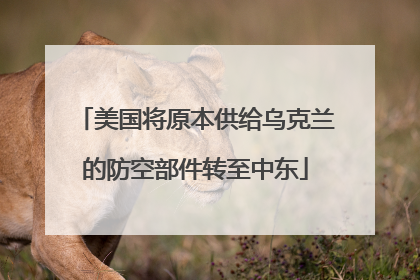 美国将原本供给乌克兰的防空部件转至中东