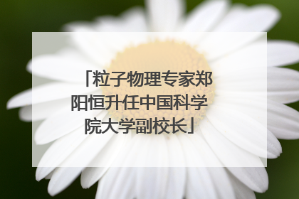 粒子物理专家郑阳恒升任中国科学院大学副校长