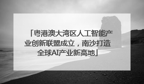 粤港澳大湾区人工智能产业创新联盟成立，南沙打造全球AI产业新高地