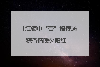 红领巾“杏”福传递 粽香情暖夕阳红