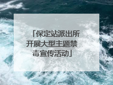 保定站派出所开展大型主题禁毒宣传活动