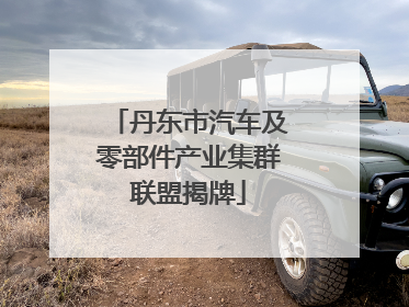 丹东市汽车及零部件产业集群联盟揭牌
