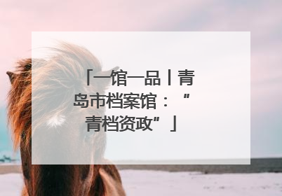 一馆一品丨青岛市档案馆：“青档资政”