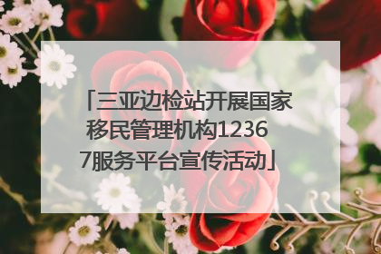 三亚边检站开展国家移民管理机构12367服务平台宣传活动