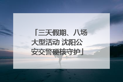 三天假期、八场大型活动 沈阳公安交警硬核守护