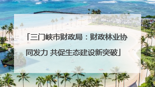 三门峡市财政局：财政林业协同发力 共促生态建设新突破