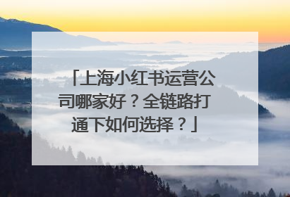 上海小红书运营公司哪家好？全链路打通下如何选择？