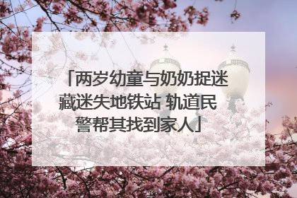 两岁幼童与奶奶捉迷藏迷失地铁站 轨道民警帮其找到家人