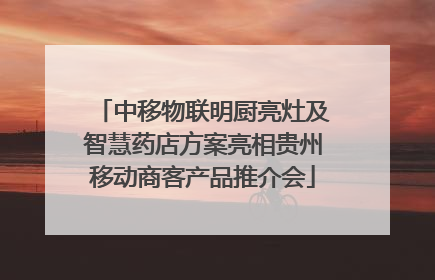中移物联明厨亮灶及智慧药店方案亮相贵州移动商客产品推介会