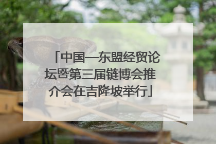 中国—东盟经贸论坛暨第三届链博会推介会在吉隆坡举行