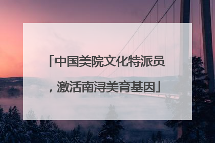 中国美院文化特派员，激活南浔美育基因