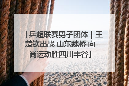 乒超联赛男子团体｜王楚钦出战 山东魏桥·向尚运动胜四川丰谷