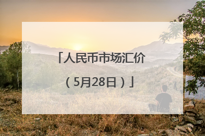 人民币市场汇价（5月28日）