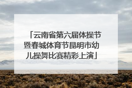 云南省第六届体操节暨春城体育节昆明市幼儿操舞比赛精彩上演