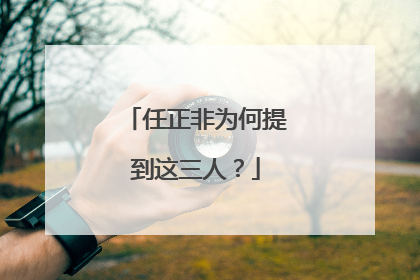 任正非为何提到这三人？