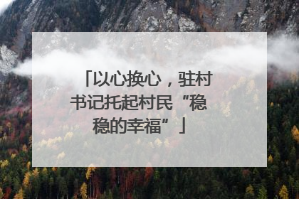 以心换心，驻村书记托起村民“稳稳的幸福”