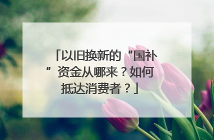 以旧换新的“国补”资金从哪来？如何抵达消费者？