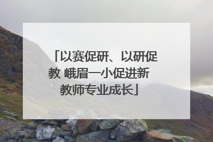 以赛促研、以研促教 峨眉一小促进新教师专业成长