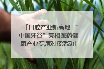 口腔产业新高地 “中国牙谷”亮相医药健康产业专题对接活动
