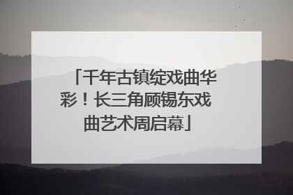 千年古镇绽戏曲华彩！长三角顾锡东戏曲艺术周启幕