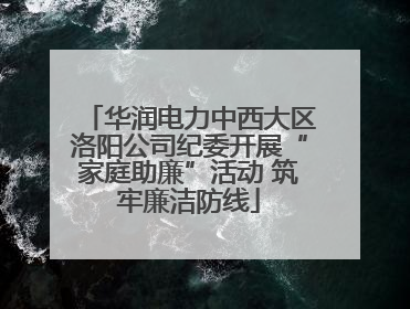 华润电力中西大区洛阳公司纪委开展“家庭助廉”活动 筑牢廉洁防线
