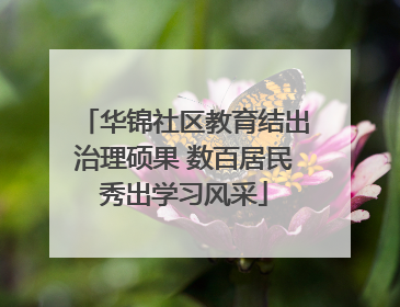 华锦社区教育结出治理硕果 数百居民秀出学习风采