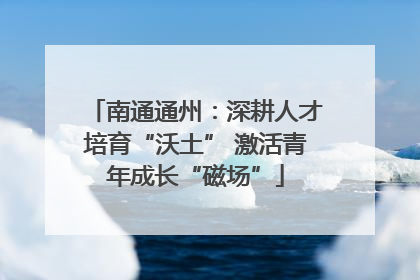 南通通州：深耕人才培育“沃土” 激活青年成长“磁场”
