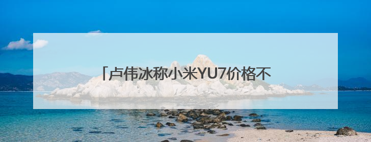 卢伟冰称小米YU7价格不会太便宜，网友：25.59万，小米副董事：不行！