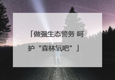 做强生态警务 呵护“森林氧吧”