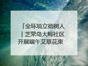 全环境立德树人｜芝罘岛大疃社区开展端午艾草花束DIY活动